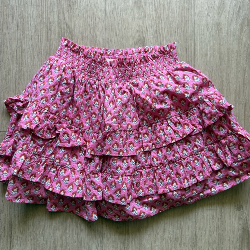 Mini Boden Pink Ruffle Tiered skirt